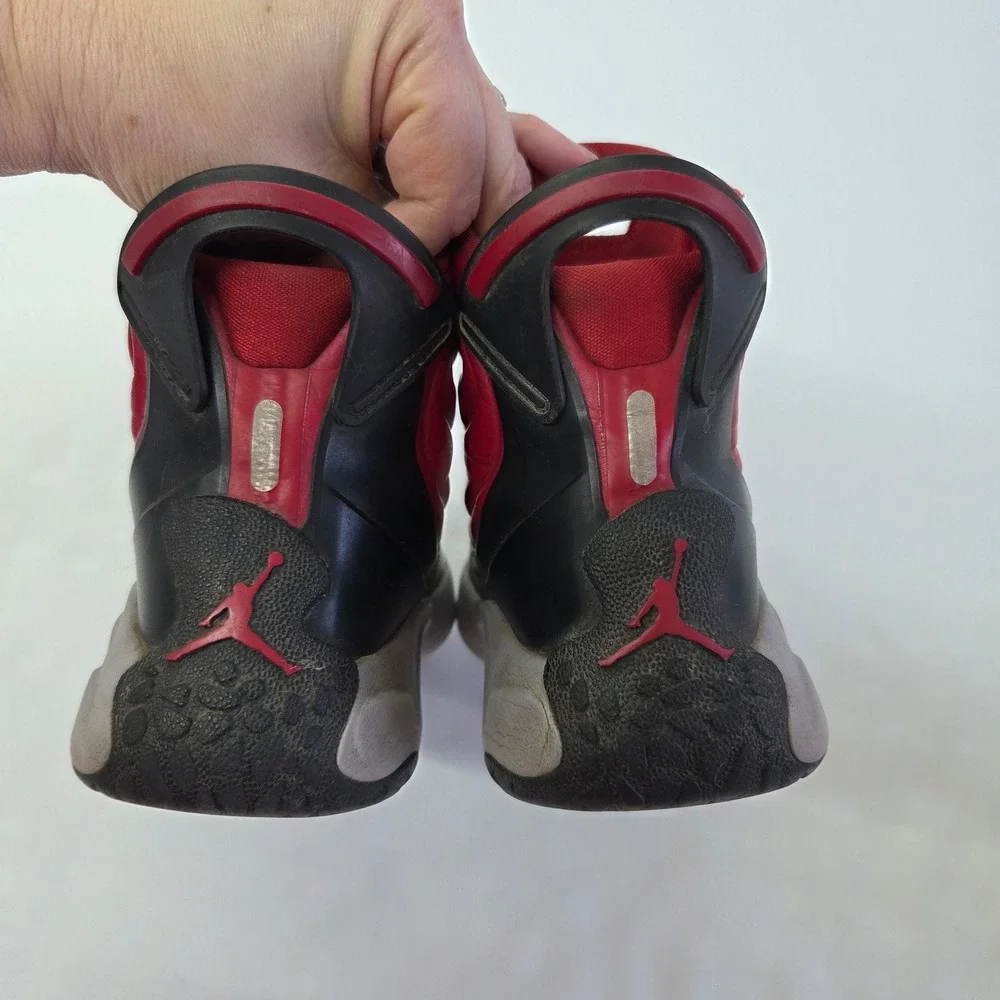 Jordan‎ Drip 23 Rain Boots Kids Size 2Y Black Red Waterproof CT5798-006 Jumpman